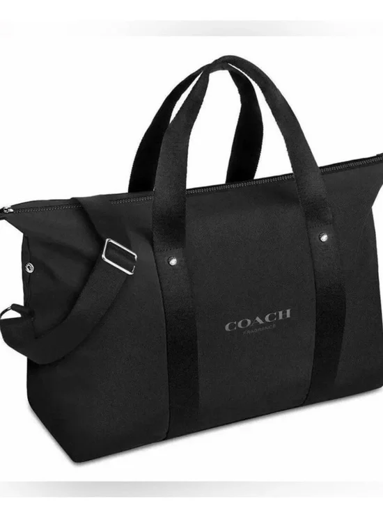 Coach Black Duffel Travel Bag with Shoulder Strap - Picture 1 of 8